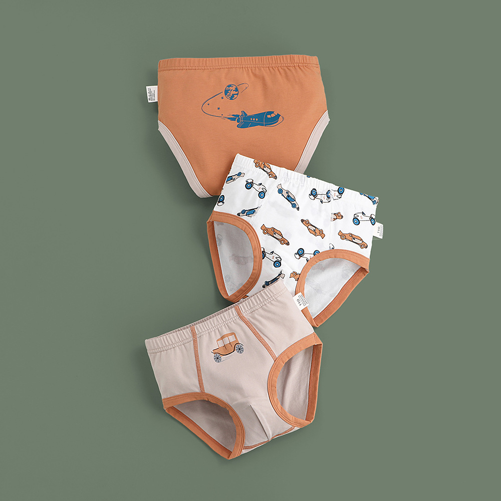 儿童内裤纯男童棉三角裤卡通恐龙印花小童宝宝裤头小男孩底裤批发