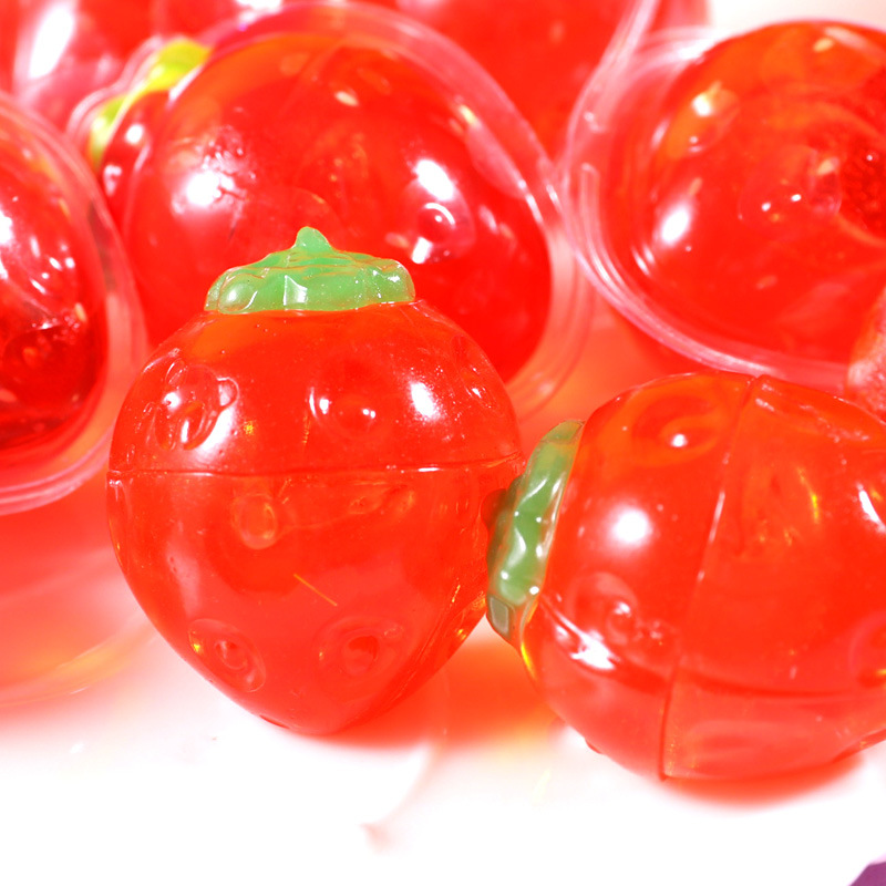 创意爆浆水果果汁软糖草莓夹心流心qq糖儿童网红休闲零食糖果批发