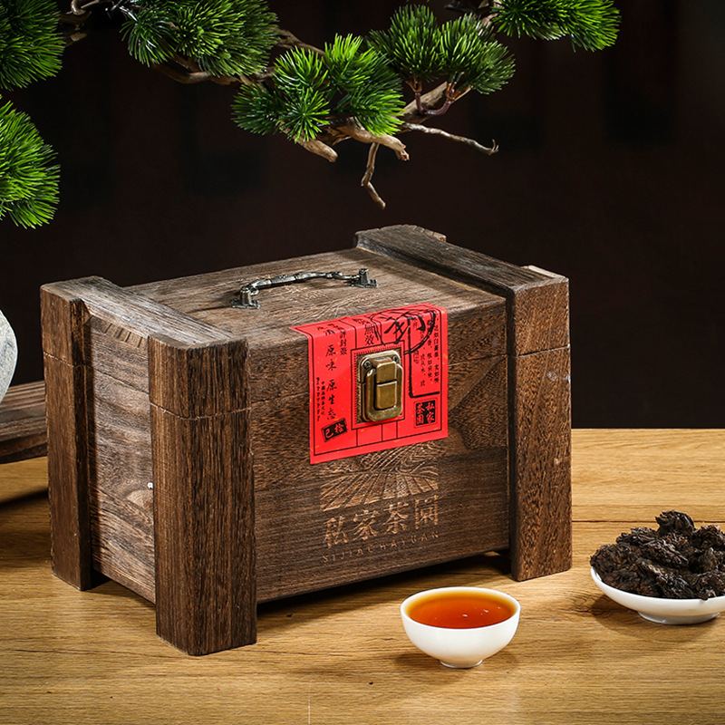 云南古树大叶种茶普洱茶熟茶臻品老茶头茶小颗粒500g桶装箱装送礼