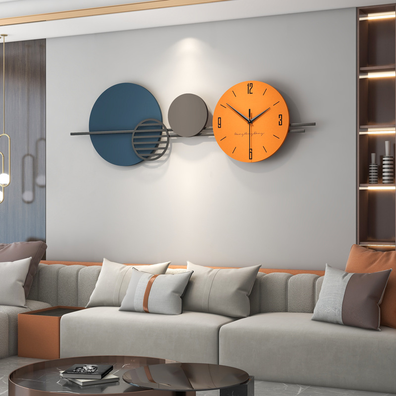 Modern Simple Wall Clock Living Room Fashion Atmosphere Living Room Home Decorative Light Luxury Wall Clock Personalized Creative Clock