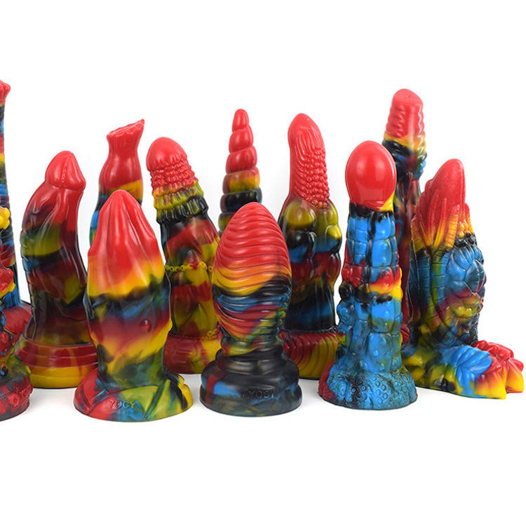 彩色阳具成人情趣用品夫妻性玩具 阴肛自慰器 手动自慰性爱高潮棒