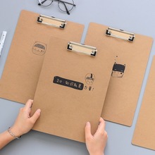 木质板夹A4文件夹单板夹垫板学生本夹子竖式写字板资料夹板菜单夹