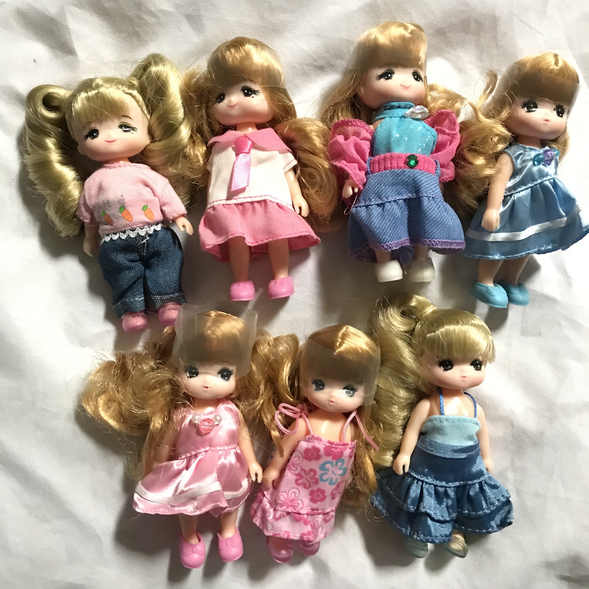 日单尾货 小丽佳娃娃 迷你丽佳带衣服鞋子 多款混女孩礼物批发