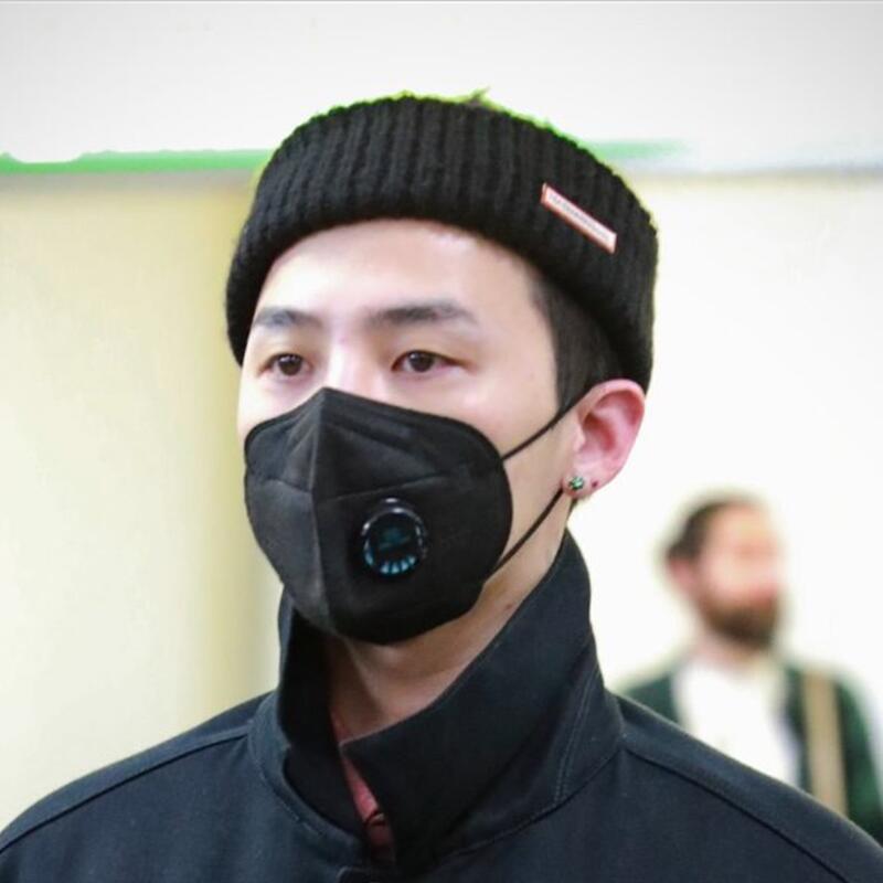 gd权志龙同款pmo胸针章针织纯色毛线帽瓜皮帽地主帽保暖帽子男女