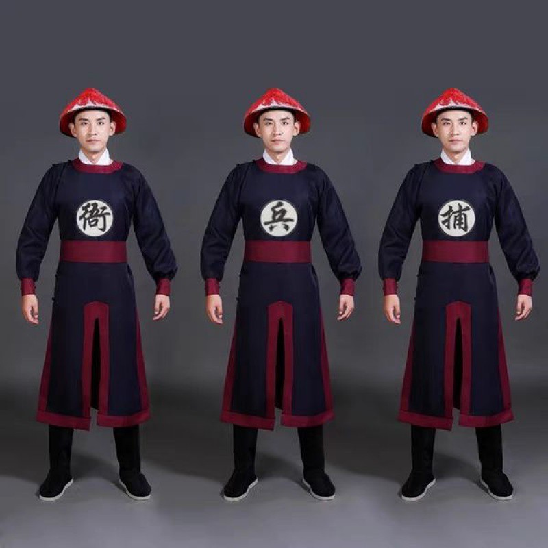 清朝官兵官差古装成人御前侍卫明朝轿夫捕快衙役衙门服士兵演出服