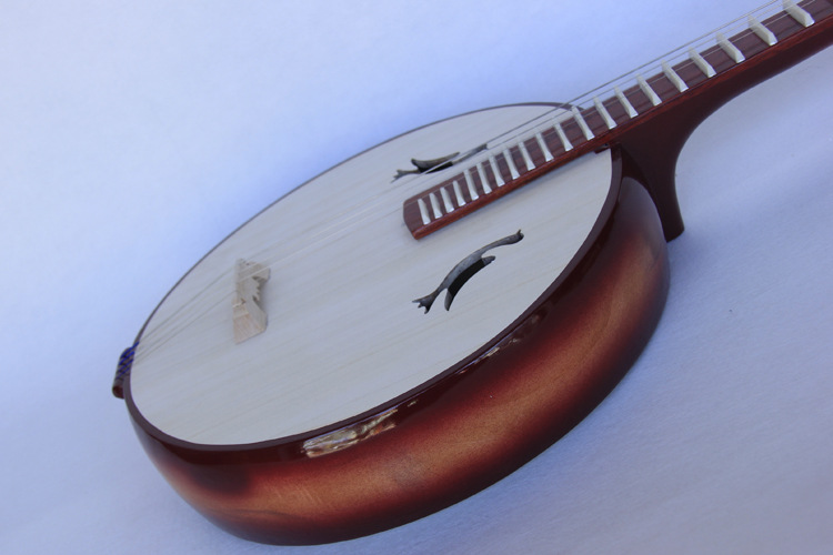 中阮乐器 硬木如意头中阮 初学练习色木尼龙品鸟孔阮琴