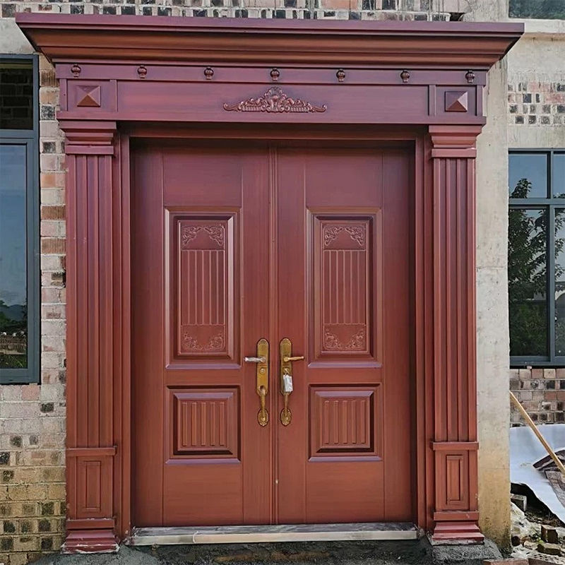 2022热销大门农村双开门自建房别墅双扇门入户门进户门外开门锌合