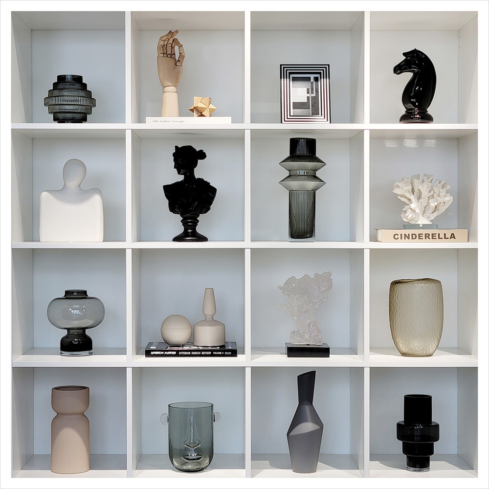 样板房客厅创意家居酒柜软装饰品家居摆件工艺品相架组合zh2538