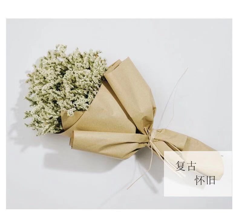 英文报纸鲜花包装纸纯色防水牛皮纸玫瑰花束包装纸礼品包装纸批发