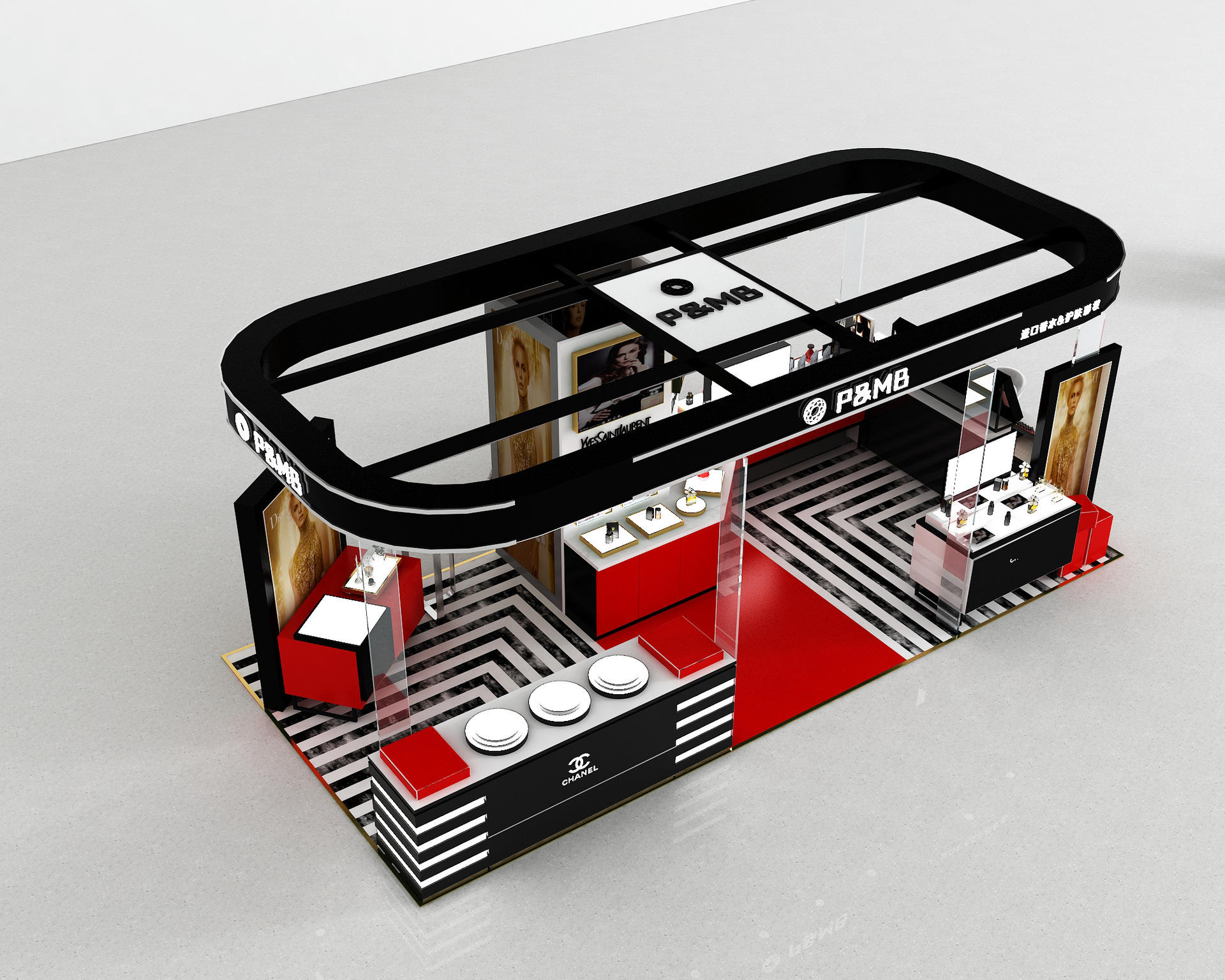 化妆品货柜香水护肤品陈列柜面膜展示柜护肤产品展柜美容院柜台