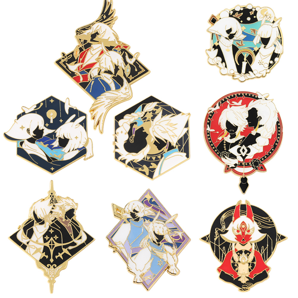 二次元游戏周边sky光遇金属胸针白鸟平菇龙骨金属徽章动漫饰品