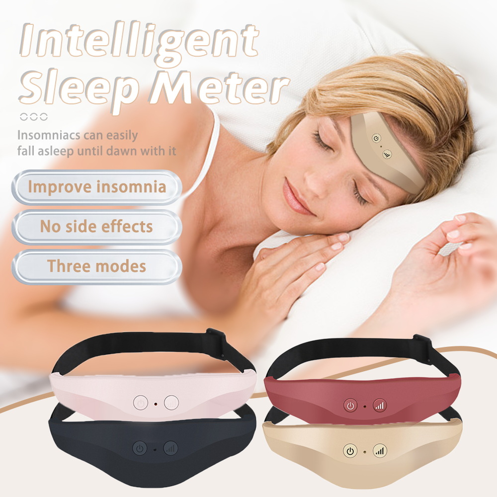 跨境新款智能ems微电流电动头部睡眠仪无线充电催眠仪安神 助眠器