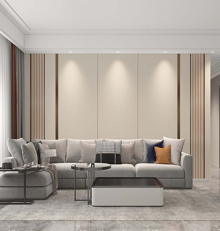 电视背景墙壁纸墙布客厅沙发卧室简约大气轻奢风格栅线条影视壁画