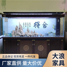 鱼缸客厅大大型超白玻璃水族箱家用落地底滤2米龙鱼缸免换水