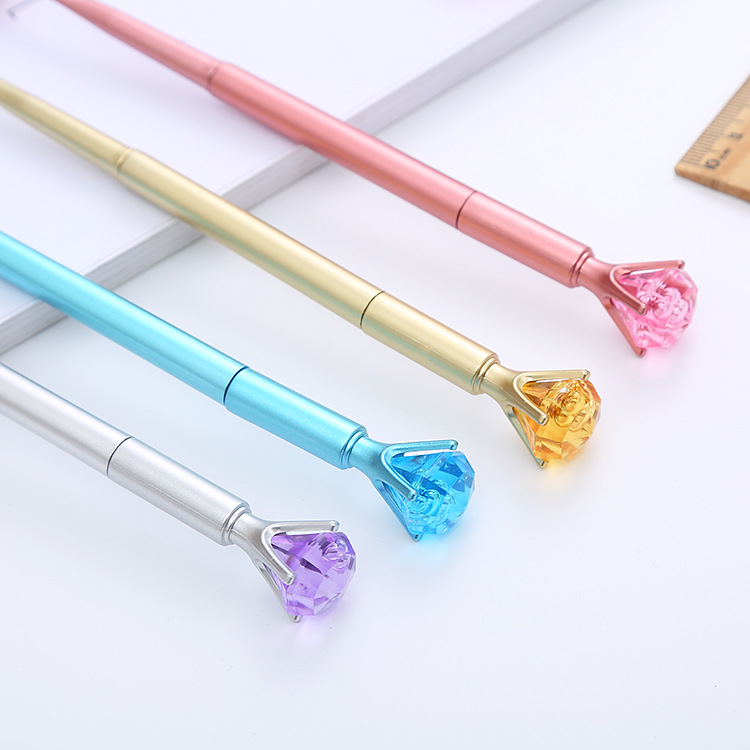 Boxed Tableware Shape Gel Pen Creative Diamond Spoon Fork Student Ball Pen Office Stationery Signature Pen Wholesale