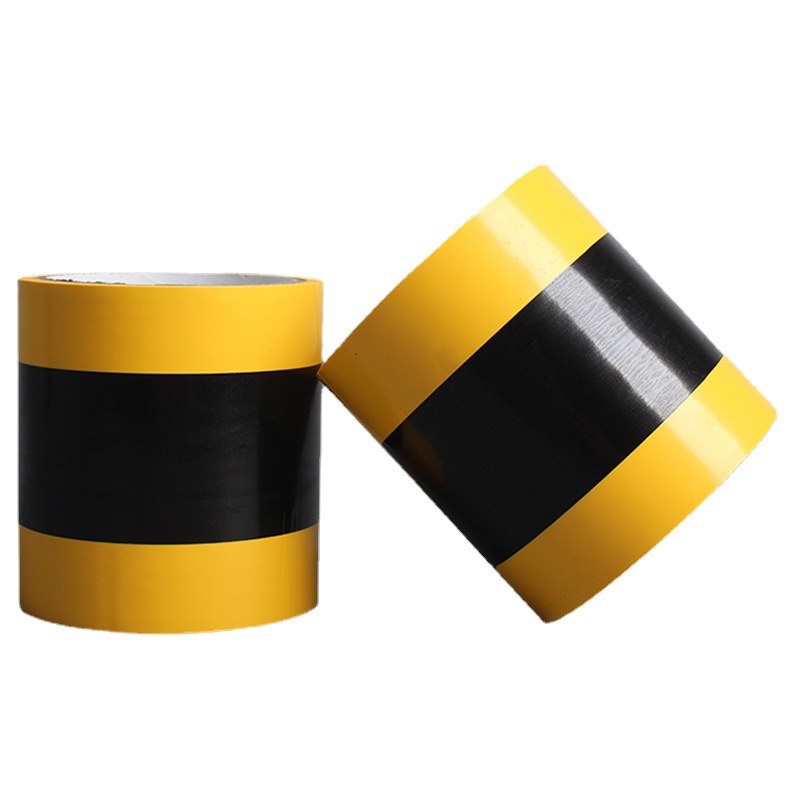 pvc警示胶带黑黄竖纹 斑马线地板贴地面胶带 黄黑警戒胶带定制