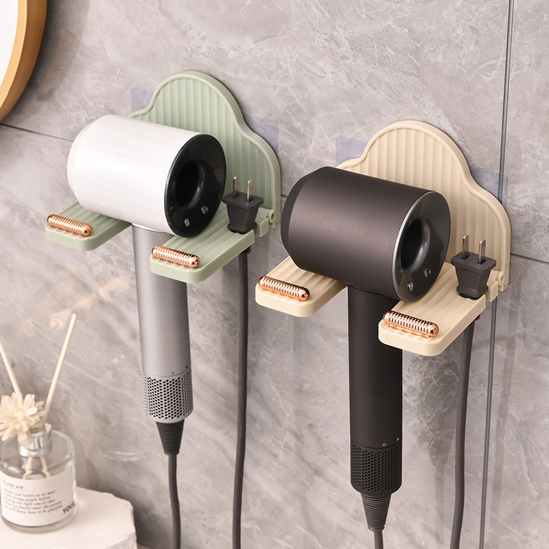 Hair Dryer Rack Punch-Free Bathroom Storage Wire Foldable Wall Hanging Multifunctional Storage Hair Dryer Rack Sub 0414