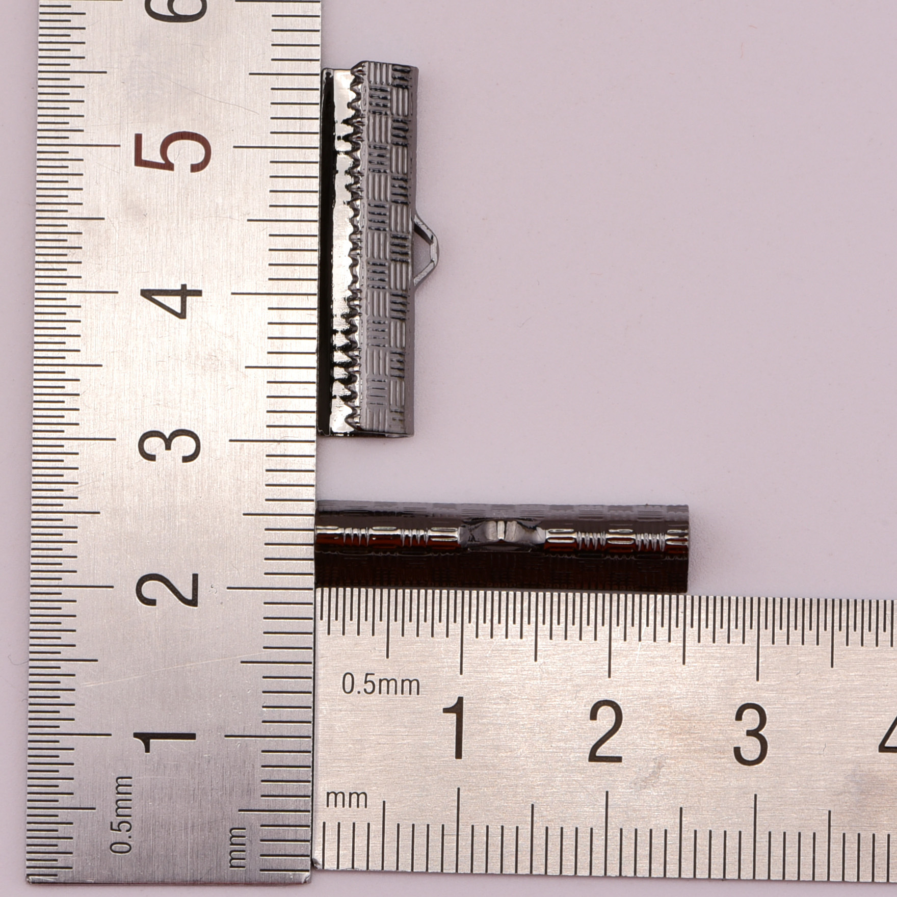 25mm环保电镀多色花纹双爪单吊链条夹马仔扣耳环吊坠箱包饰品配件