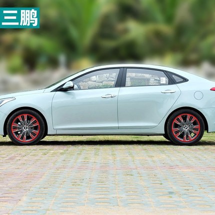 安排适用于现代名图轮毂贴车轮贴 名图改装轮毂贴 轮毂碳纤维贴纸