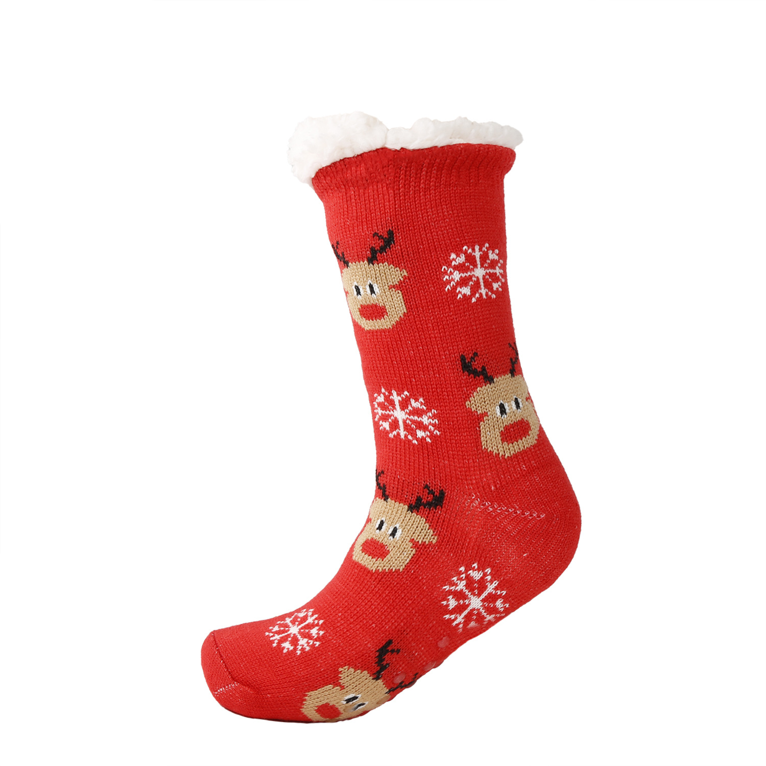 women‘s fleece-lined thickened sleeping socks fleece socks autumn and winter home floor socks christmas microfiber socks