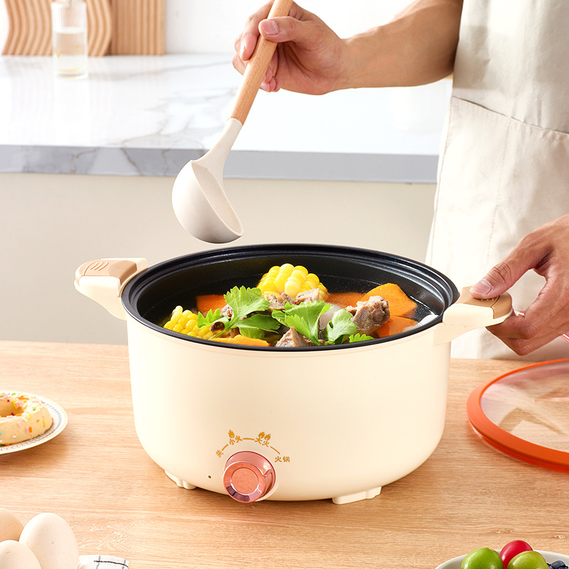 Multi-Functional Electric Cooker Boiled Instant Noodles Pot Household Integrated Electric Hot Pot Electric Frying Pan Micro Pressure Cooker Soup Pot Stew Pot