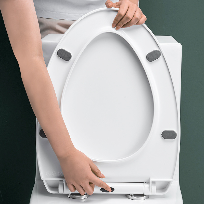 马桶盖家用通用坐便器盖板老式加厚马桶圈厕所u型v型o型盖子配件