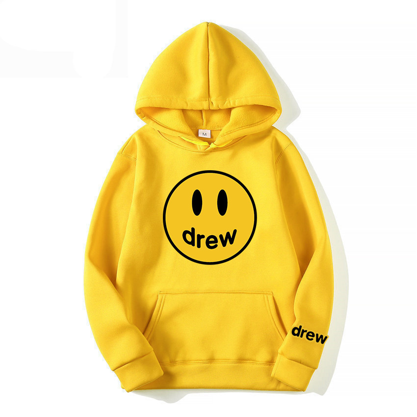 drewhouse笑脸卫衣男女同款drew贾斯汀比伯同款街头情侣装连帽衫