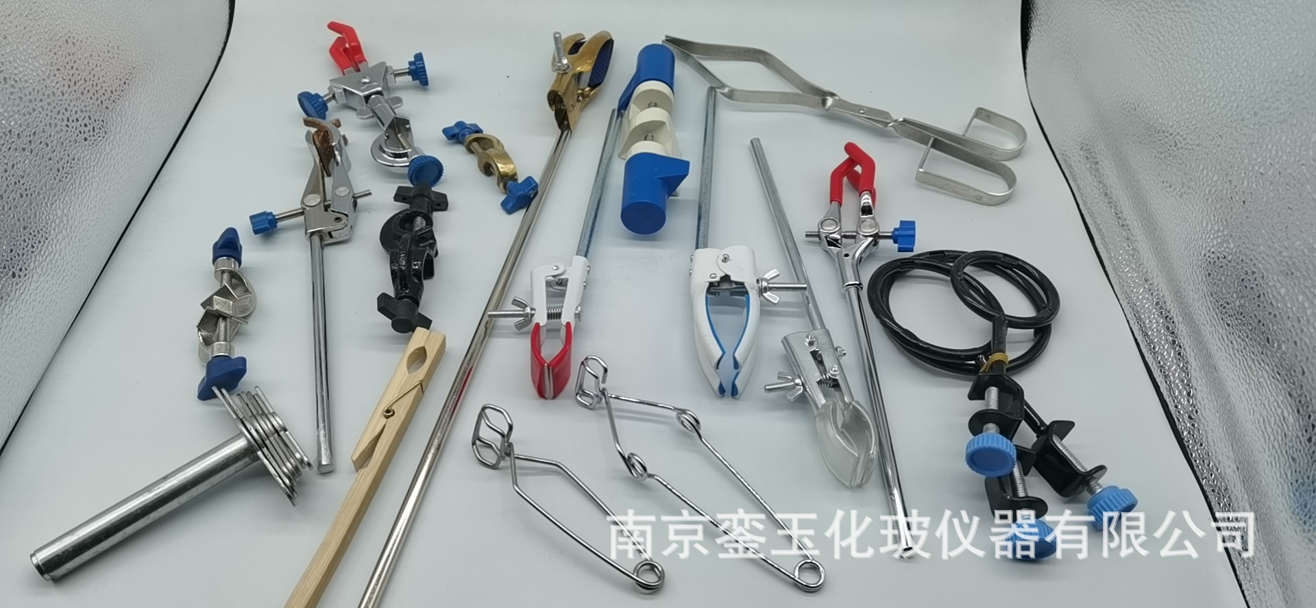 实验室铁架台实验用夹固定夹 冷凝管夹 烧瓶夹 试管夹 铁三环