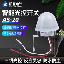 AS-20光控开关天黑全自动亮路灯光感光敏光线感应感光控制器220V