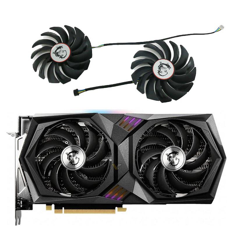 适用于msi微星rtx 3060/3060ti/ rx 6700 xt 魔龙 x显卡风扇-阿里巴巴