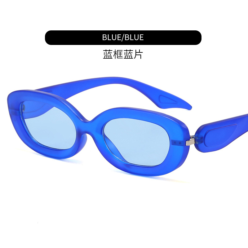 Oval Small Frame Men's and Women's Fashion Personalized Sunglasses Europe and America Cross Border Modern Glasses New Trendy Sunglasses Wholesale