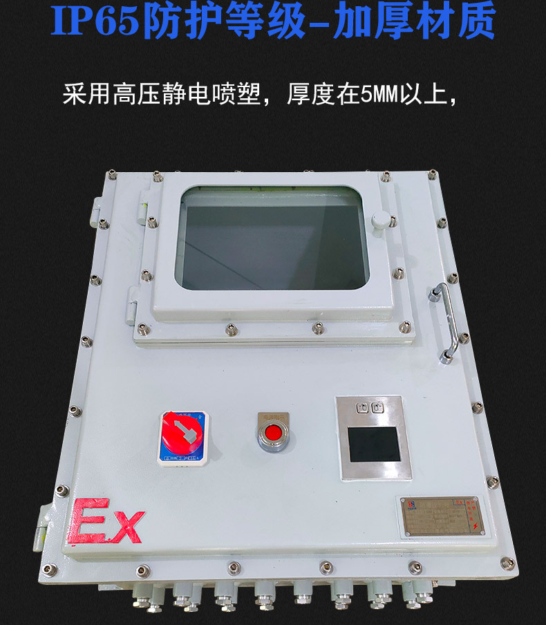 防爆触摸屏电控箱户外防水防爆plc水泵控制箱 防爆鼠标操作配电箱