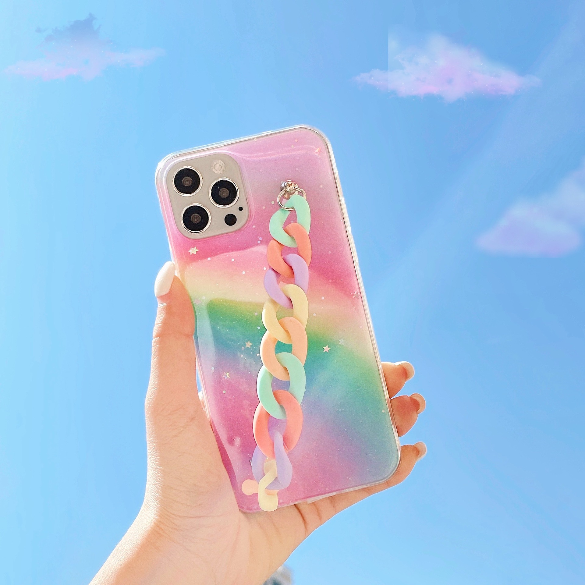 彩虹手链苹果11手机壳iphone12promax适用x/xs/xr/13/7plus软壳女