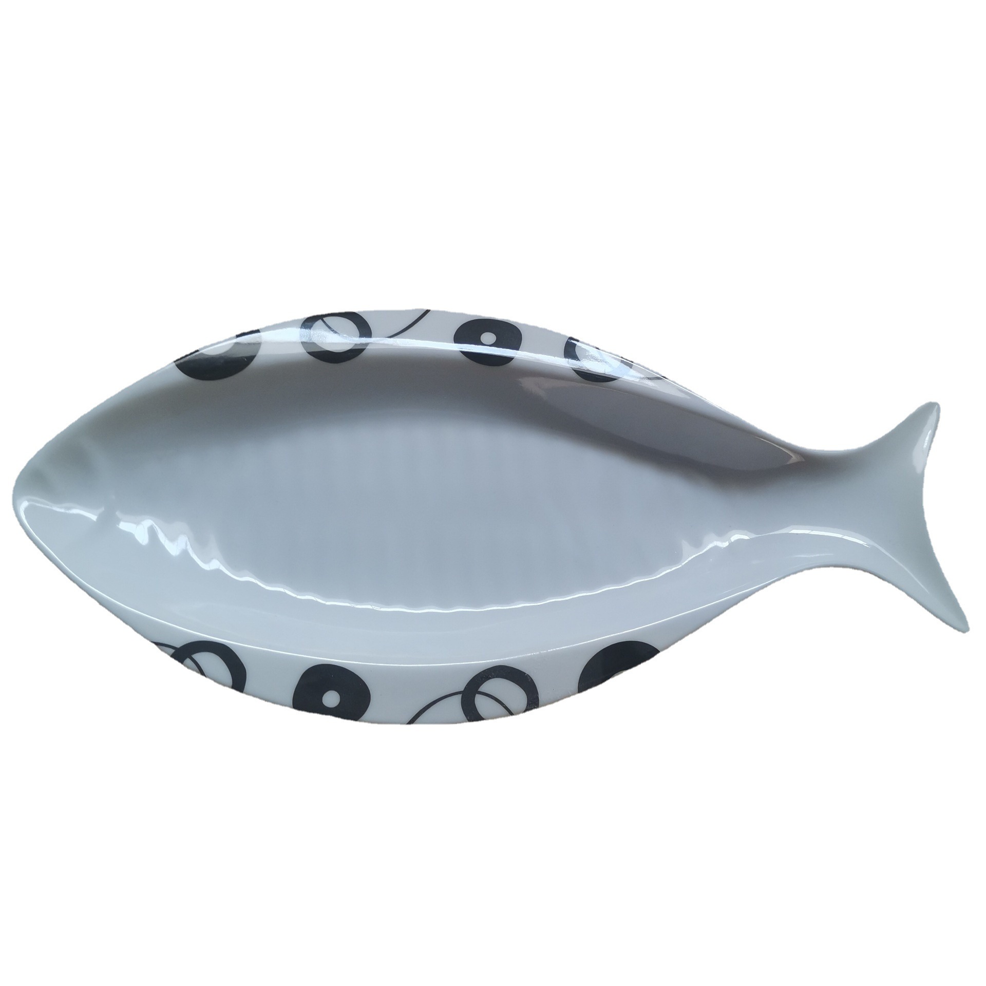 New 17-Inch Fish-Shaped Melamine Melamine Melamine Plate Fish Dish