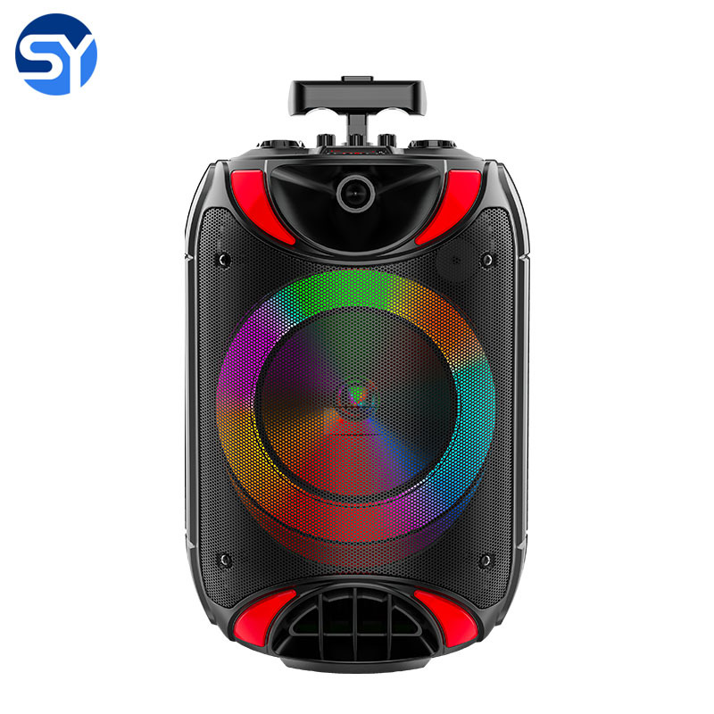 户外彩灯蓝牙音箱 广场舞拉杆蓝牙音箱 新款户外k歌跳舞蓝牙音箱
