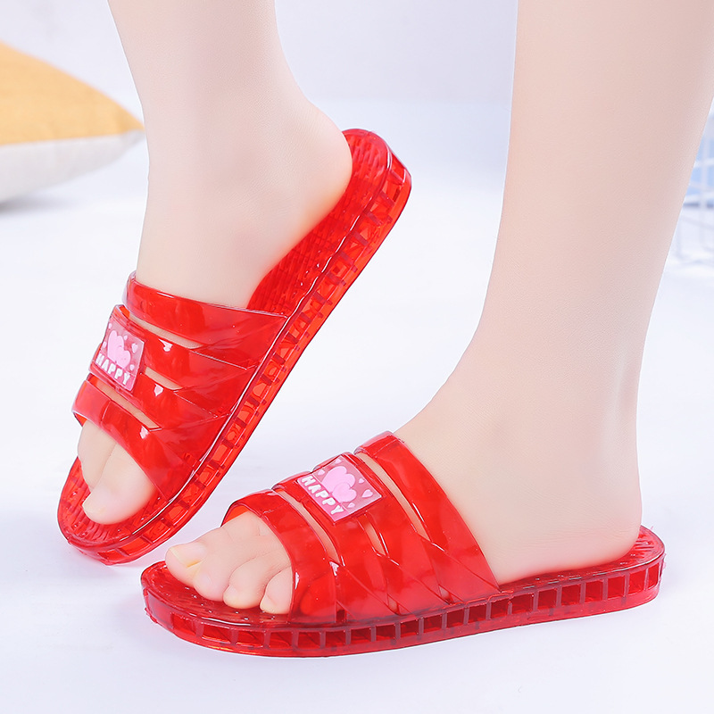 Festive Bright Red Wedding Shoes Bridal Wedding Crystal Open Finger Wedding Slippers Red Sandals Couple Men and Women Wholesale