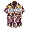 AliExpress EBAY2021 new pattern Men's Stand collar Short sleeved shirt Ethnic style printing shirt A generation of fat AliExpress EBAY2021 new pattern Men's Stand collar Short sleeved shirt Ethnic style printing shirt A generation of fat