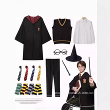哈利波特魔法袍cos服装万圣节周边披风校服演出服儿童魔法袍子