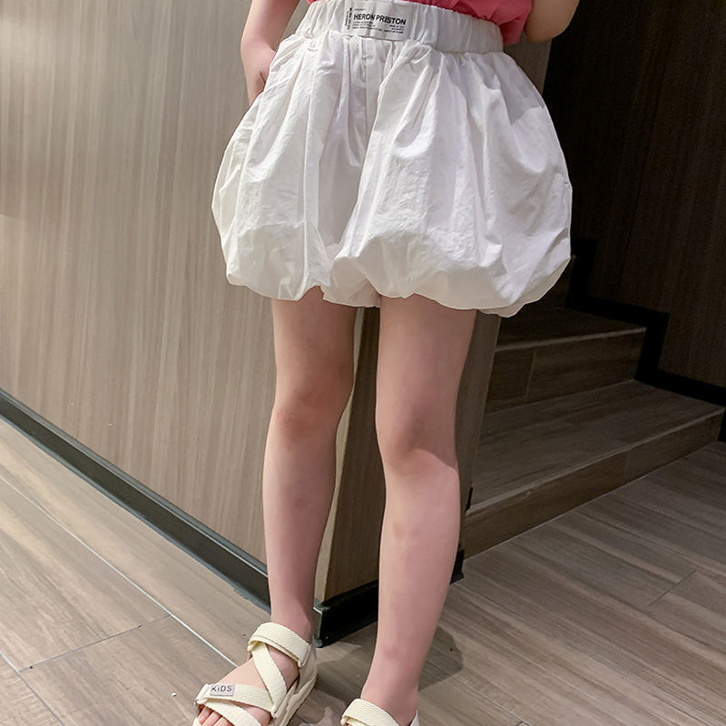 女童短裤薄款宽松2021夏季中小童南瓜裤女孩洋气休闲灯笼短裤外穿