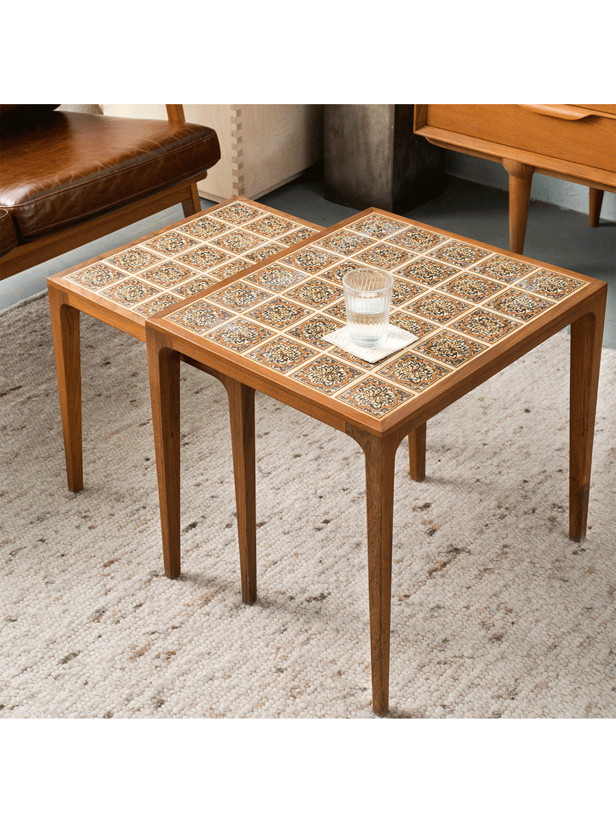 木纳家具北欧中古小茶几阳台瓷砖桌子极简迷你沙发边几简约小户型