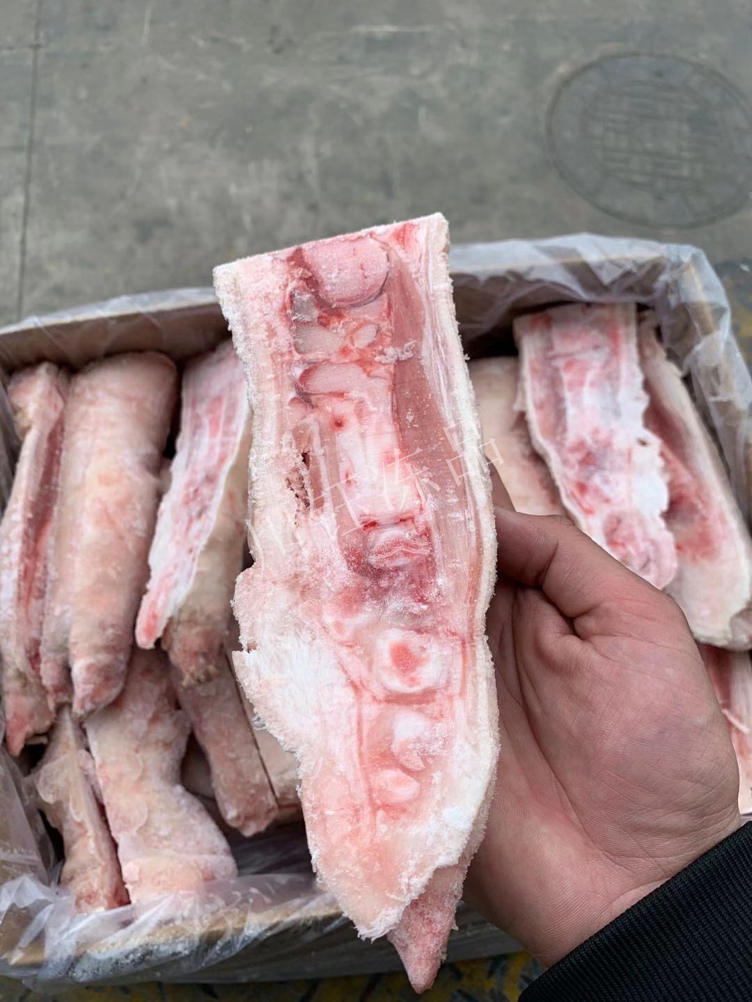 新鲜冷冻猪蹄切片猪脚34片左右猪爪20斤猪手烧烤开边蹄劈半猪蹄