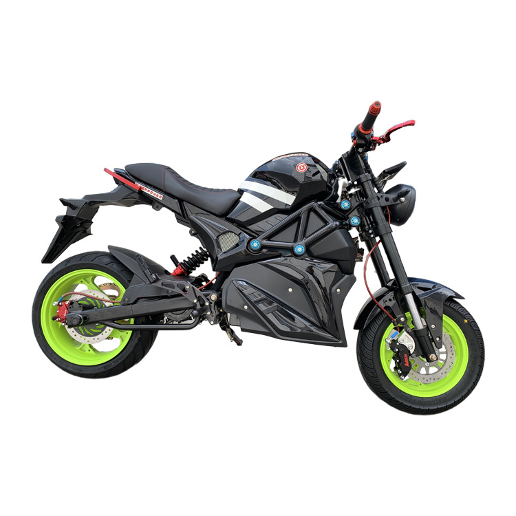 复古怪兽电动车14寸3000w中置电机m5成人72v高速改装电动摩托车