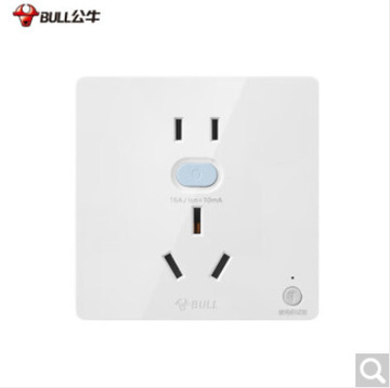 公牛(bull)开关插座 gtp系列 16a正五孔带漏电保护插座gtpz229