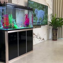 鱼缸客厅家用官方水族箱鱼缸一体成型生态免换水套装办公室