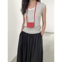 MMC 短袖针织衫女装十三行夏季新款韩系修身显瘦羊毛衫假两件上衣