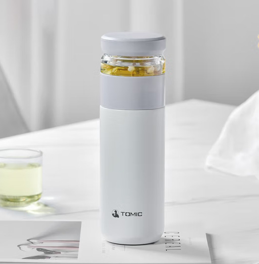 特美刻 tomic 乐茶杯茶水分离保温杯316真空不锈钢保温杯 tw60020