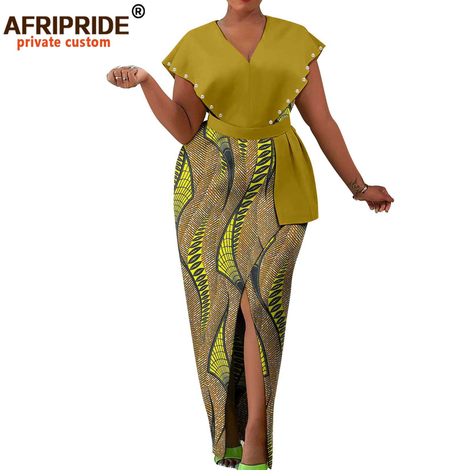 Foreign Trade African National Characteristic Batik Printed Pure Cotton Women's Dress Afripride 222502