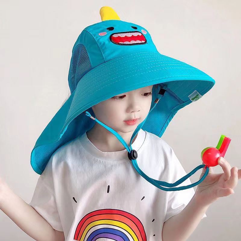 Children's Sun Hat Baby Sunhat Beach Hat Uv Protection Summer Thin Breathable Big Brim Bucket Hat