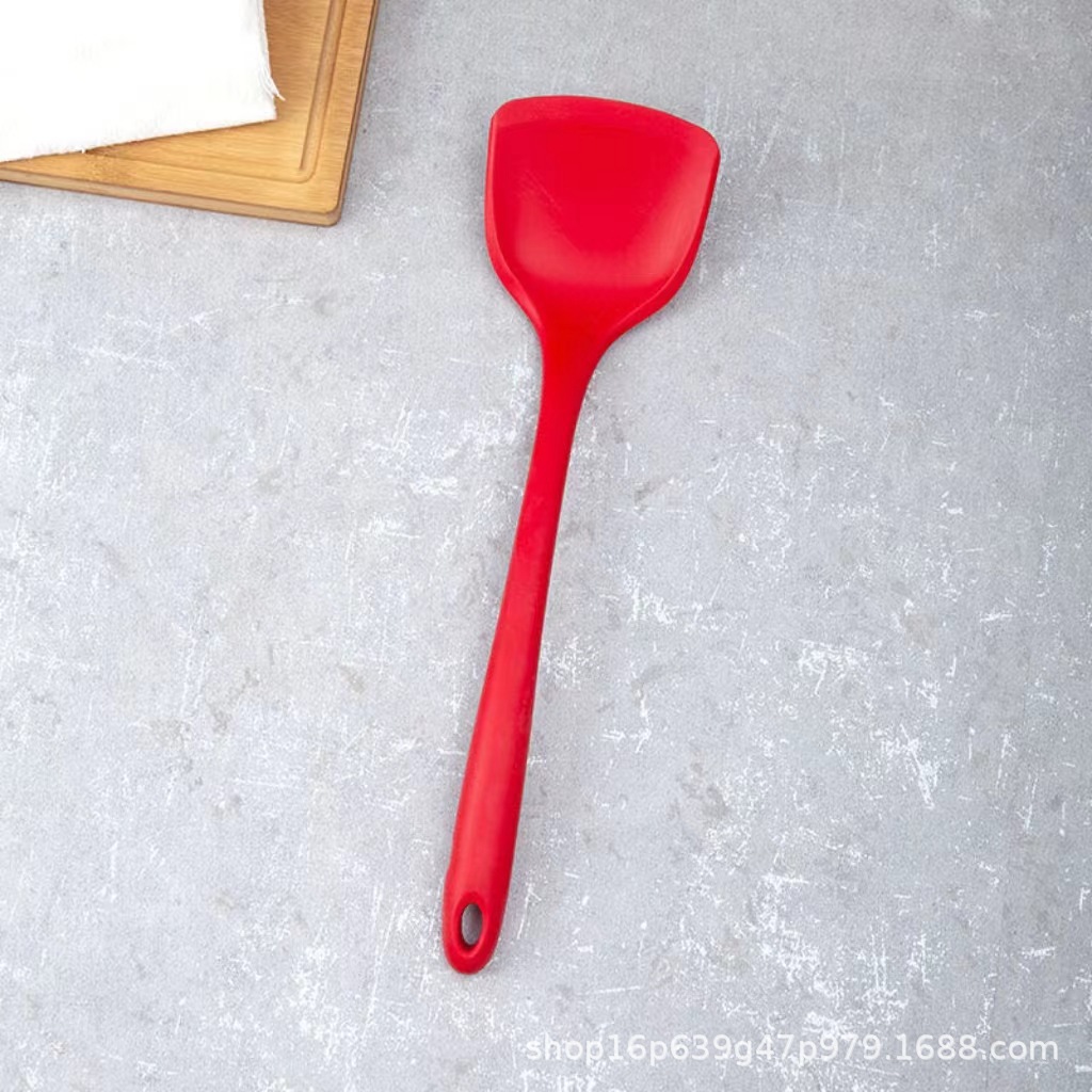 德国品质红色硅胶礼品厨房硅胶铲耐高温不粘锅炒菜硅胶专用锅铲