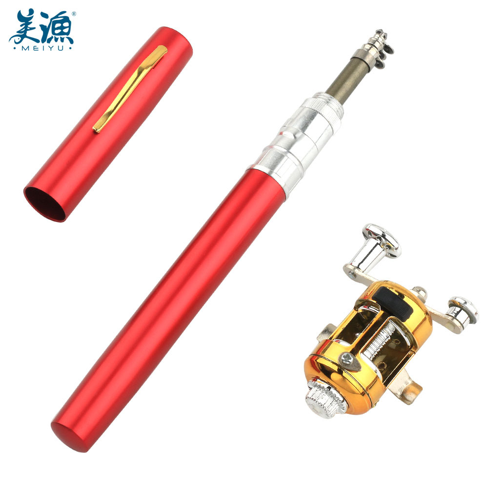 Meiyu Pen-Type Fishing Rod Cross-Border Mini Ice Fishing Rod Pocket Fishing Rod Portable Gift Fishing Rod 1 M A- P